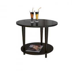 Стол журнальный БеаутйСтйле 10 Венге/стекло черное / BeautyStyle