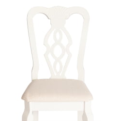 Стул Афродита/ Апхродите дерево гевея, 46х54х99см, Иворй вхите, ткань кремовая с рисунком (А04) / Aphrodite Ivory white,