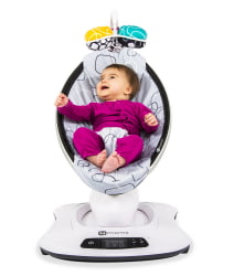 Электронное кресло-качалка 4Момс Мамароо 4.0 Серый плюш / 4Moms Mamaroo