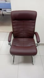 Кресло для посетителей Еверпроф Орион CФ Экокожа Коричневый / Everprof Orion CF