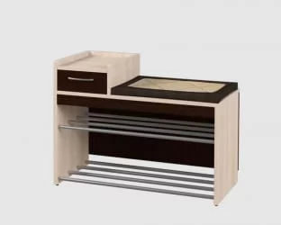 Тумба для обуви Ольга 5 Ясень шимо светлый Венге