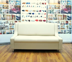 Диван офисный двойной Клерк 9 бежевый Екотекс 3014 / Ecotex