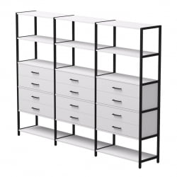 Набор стеллажных систем Еверпроф ЕВО №10 Белый Черный / Everprof EVO