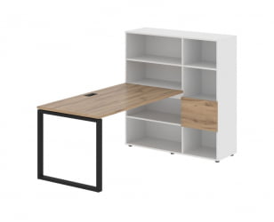 Рабочая станция ЕДИС ЕКРСТ 1215 Дуб Денвер светлый Черный Белый / EDIS EQRST