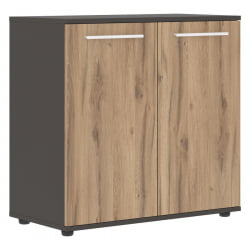 Шкаф с глухими малыми дверьми ЕДИС ЕЛCС 85.1 Дуб Денвер светлый Белый Мокко / EDIS ELCS