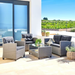 Комплект плетеной мебели АФМ-805Б Беиге/Дэрк грей / AFM-805B Beige/Dark grey