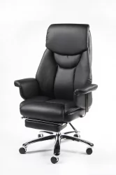 Кресло офисное Парламент Х-2021-35 блаcк леатхер Черный / H-2021-35 black leather
