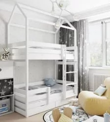 Кровать-домик РооРоом кд-77 с ящиками Белый / RooRoom