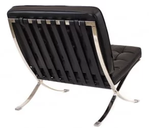 Диван с металлическими ножками Еверпроф Барселона - 1 экокожа Черный / Everprof Barcelona