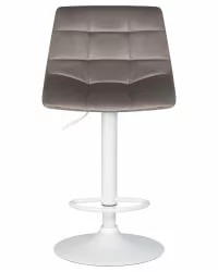 Барный стул ДОБРИН ТАИЛОР ВХИТЕ Серый велюр МДЖ9-75 / DOBRIN TAILOR WHITE MJ9-75