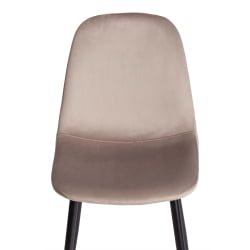 Стул БРЕЕЗЕ (мод. 4724) Велюр/металл , 44 х 53 х 87 см, Коффее (кофейный) ХЛР9 / черный / BREEZE (mod. Coffee HLR9