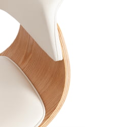 Стул ВИМТА (мод.8021) дерево / экокожа, 69х56х77 см, натуральный/белый / VIMTA (mod.8021)