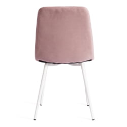 Мягкий стул CХИЛЛЙ МАКС Велюр/металл , 45 х 54 х 90 см , пыльно-розовый/белый / CHILLY MAX