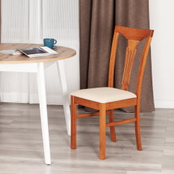 Стул Гермес/ Хермес дерево гевея, 43х49х94см, Еспрессо, ткань бежевая (С178-4) / Hermes Espresso, (S178-4)