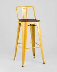 Стул барный Толикс Воод 75.5  со спинкой Желтый / Tolix Wood