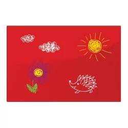 Доска магнитно-маркерная стеклянная БРАУБЕРГ 40х60 см Красная / BRAUBERG