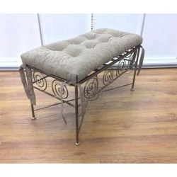 Банкетка Ариадна кованая с набивной подушкой
