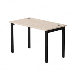 Стол прямой на металлокаркасе, опоры 90 гр Еверпроф ЕВО 254С006 Дуб Соната Черный / Everprof EVO 254S006