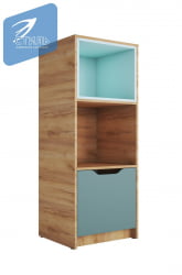 Стеллаж РИCХ СЖ-002 Миндаль/Глиняный серый/дуб крафт золотой / RICH