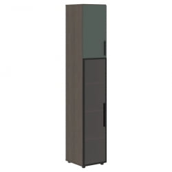 Шкаф-колонка комбинированный (левый) ВЕЛИОН ВХCС 40.2 Л Нефрит Дуб Сильвер / VELION VHCS L