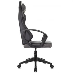 Кресло компьютерное БРАБИКС Форсер ГМ-127, 2 подушки, экокожа/велюр, черное/серое / BRABIX Forcer GM-127,