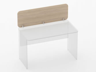 Офисная перегородка Глассй 5.14.12 Дуб молочный / Glassy