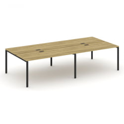 Рабочая станция двухсторонняя на 4 места CОНCЕПТ CН.ДРС-008 Дуб Винченцо Черный / CONCEPT CN.DRS-008