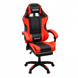 Геймерское кресло 1209-1 КИНГКУЕЕН, цвет черный/красный, 1209-1-блаcк-ред-масс / KINGQUEEN, 1209-1-black-red-mass