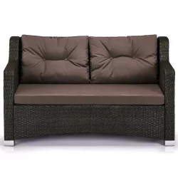 Плетеный диван из искусственного ротанга С51А-В53 Бровн / S51A-W53 Brown
