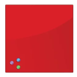 Доска магнитно-маркерная стеклянная БРАУБЕРГ 45х45 см Красная / BRAUBERG