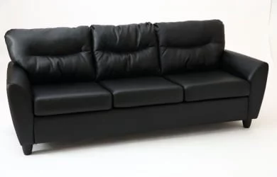 Диван с деревянными ножками Наполи Премиум Д3 Санторини 401 (черный) Категория 1