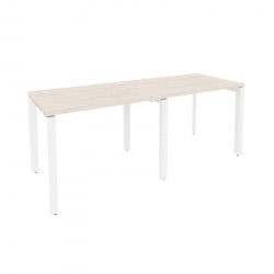 Рабочая станция на П-образном м/к ОНИКС О.МП-РС-2.1.7 Денвер Светлый/Белый / ONIX O.MP-RS-2.1.7