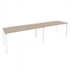 Рабочая станция на П-образном м/к ОНИКС О.МП-РС-2.4.7 Дуб Аттик/Белый / ONIX O.MP-RS-2.4.7