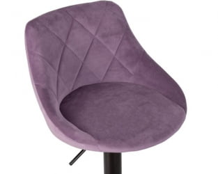 Стул барный ДОБРИН ЛОГАН БЛАCК (пудрово-сиреневый велюр (МДЖ9-52)) 2 шт / DOBRIN LOGAN BLACK (MJ9-52))