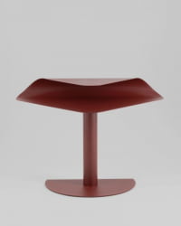Журнальный столик Корнеа металл бордовый / Cornea