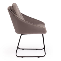 Кресло СТАР (мод. CЙ-1919) вельвет/металл, 68 х 60 х 88 см , серый (ХЛР 24)/черный / STAR (mod. CY-1919) (HLR