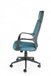 Кресло офисное ИК CКС0898Х Блаcк блуе / IQ CX0898H Black blue