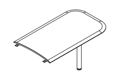 Приставка для стола руководителя ВБ 127 Дуб сонома / WB