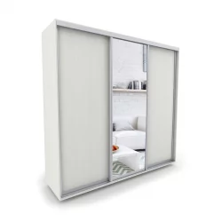 Шкаф с зеркалом Акцент-Сим ДЗ 1500х600 Выбеленное дерево