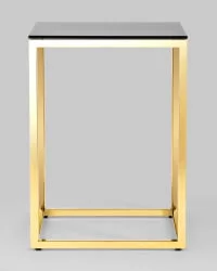 Стол квадратный ТАУН 40кс40 Золото (стекло смоке) / 40x40 smoke)