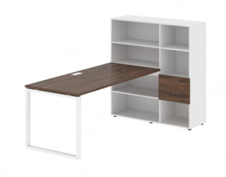 Рабочая станция ЕДИС ЕКРСТ 1217 Дуб Денвер темный Белый Белый / EDIS EQRST