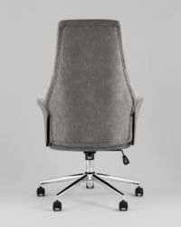 Кресло офисное ТопЧаирс Неома светло-серый экокожа ткань / TopChairs Neoma