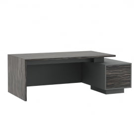 Стол письменный на опорной тумбе ДЭЛИ ДЛИ37210012 Эбен Антрацит / DALI DLI37210012