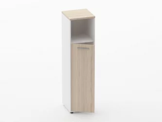 Шкаф 3 узкий закрытый с нишей Дека 10.16.13Л Туя/Белый / Deka