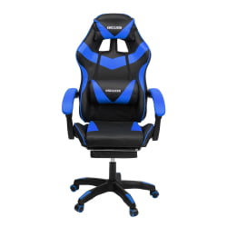 Геймерское кресло 088 цвет черный/синий с массажем 088-блаcк-блуе-масс / 088-black-blue-mass