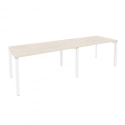 Рабочая станция на П-образном м/к ОНИКС О.МП-РС-2.3.8 Денвер Светлый/Белый / ONIX O.MP-RS-2.3.8