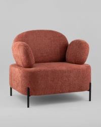 Кресло Кэнди ткань с подлокотниками букле коралловый