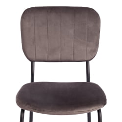 Стул CАРОЛ (мод. УC06) металл, вельвет, 45 х 56 х 82 см, Лигхт грей (светло-серый) ХЛР24 / черный / CAROL (mod. UC06) Light grey HLR24