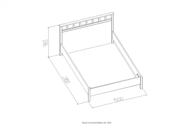 Полутороспальная кровать Шерлоcк 48 Орех шоколадный (спальня) / Sherlock