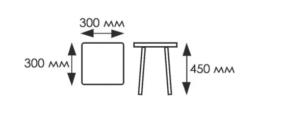 Табуретка пл. 1 кат. 1555 Ноги орех КОМПЛЕКТ 2 шт.